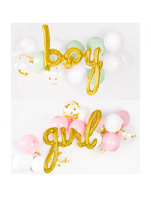 Ballon "Boy" ou "Girl" doré