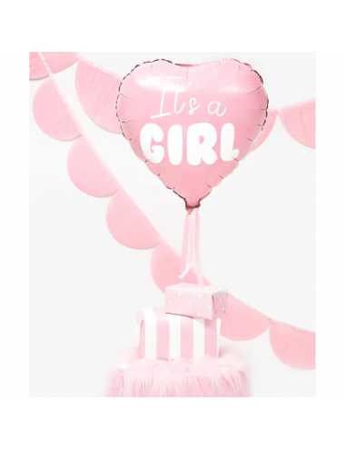 Ballon coeur "It's a Girl"
