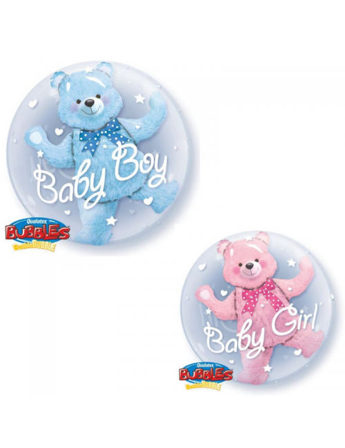 Ballon double-Bubble baby shower