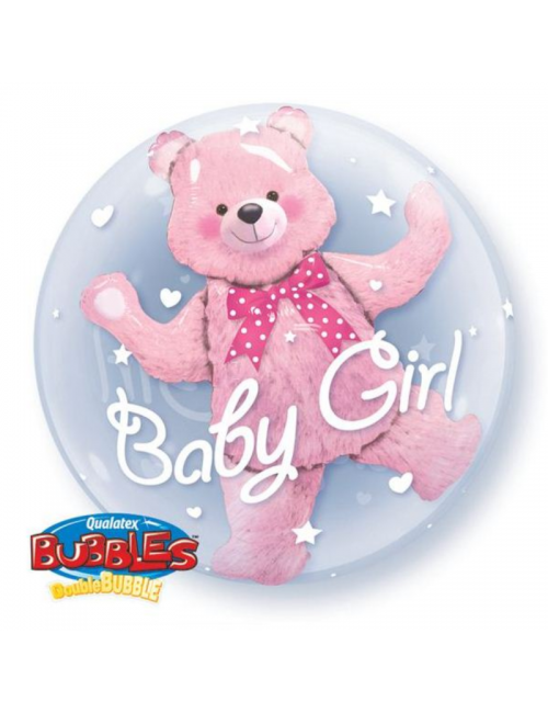 Ballon double-Bubble baby girl
