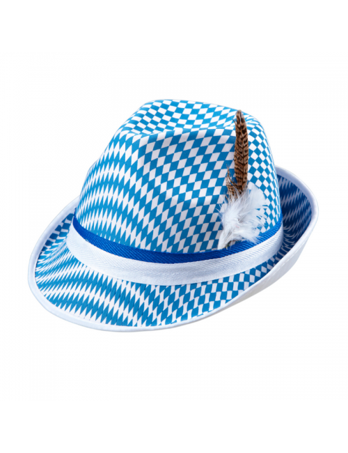 Chapeau Bavarois bleu et blanc