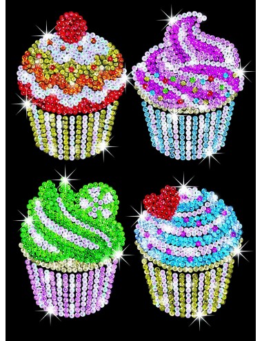 Sequin Art - Cupcakes