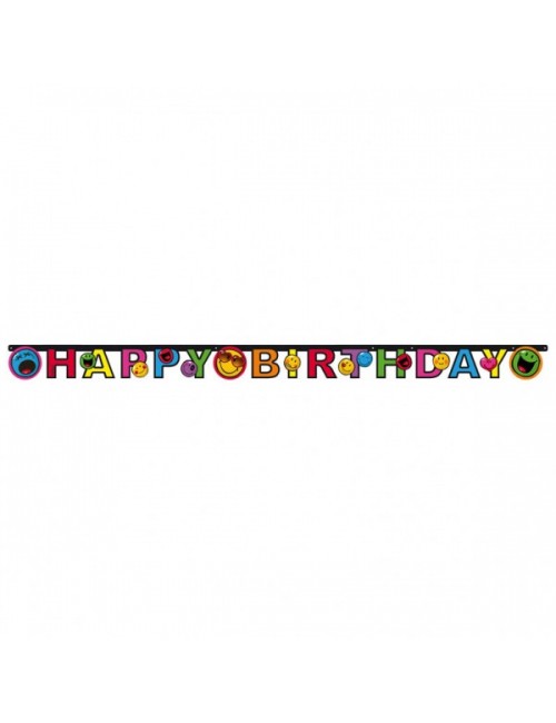Banner "Happy Birthday" Smiley