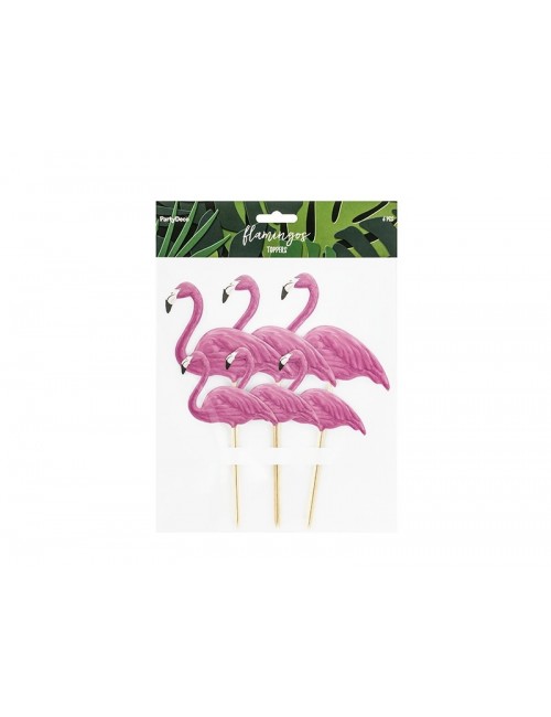 Aloha - Flamingo" decorative picks