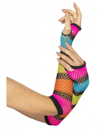 Multicolored Mesh Gloves