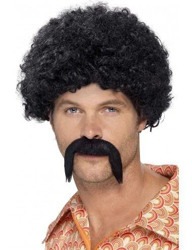 70's wig and mustache kit