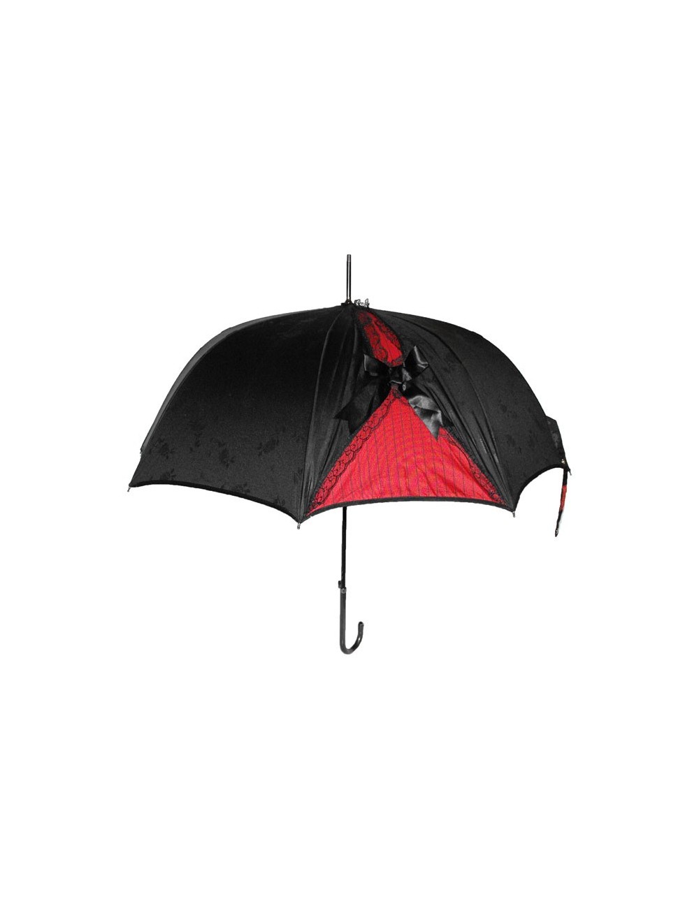 Parapluie gothique rouge et noir