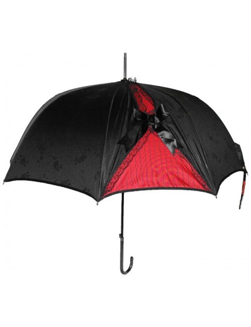 Parapluie gothique rouge et noir