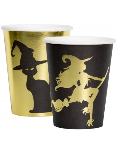 8 Cat & Witch Cups