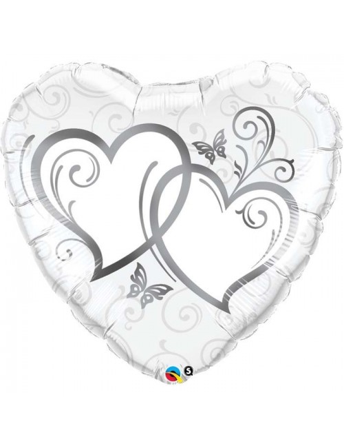 Intertwined hearts balloon