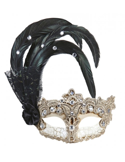 Gala Mask with feathers and...
