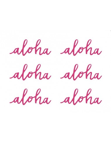 Pink 'aloha' paper decorations