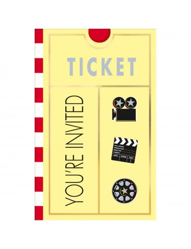 8 Invitation Cards Cinema