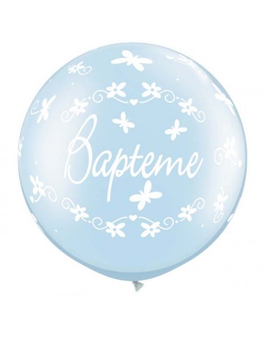 Ballon Latex "Baptême" Bleu...