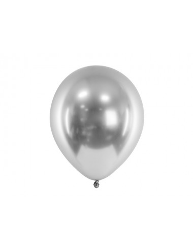 50 Ballons Latex Chrome