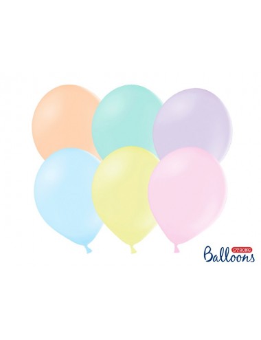 50 Pastell-Latex-Luftballons