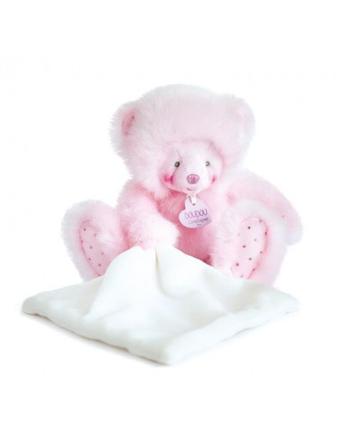Pink bear with handkerchief