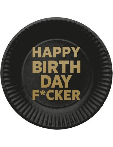 "Happy Birthday F*cker" Plates