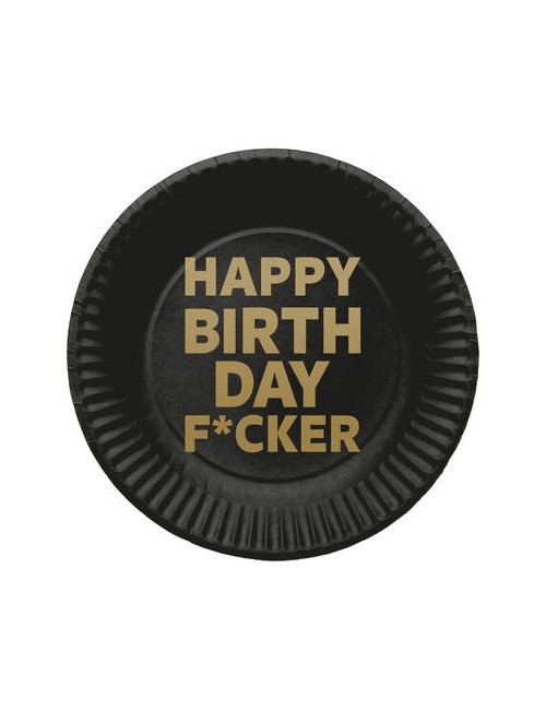 "Happy Birthday F*cker" Plates