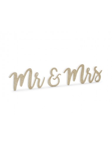 Inscription bois doré Mr & Mrs