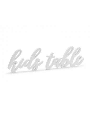 Inscription bois "Kids table"