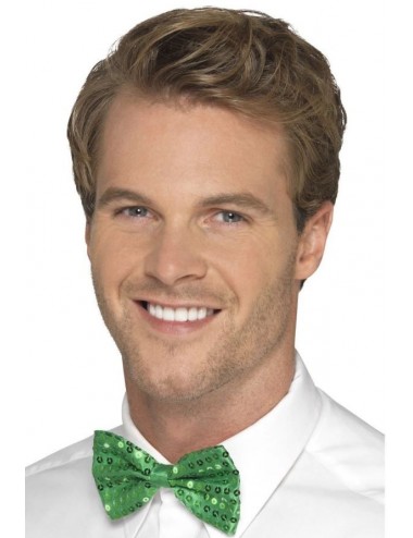 Green sequined bow tie