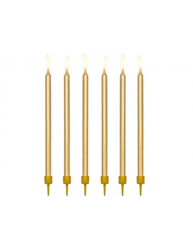 12 golden candles 12.5 cm