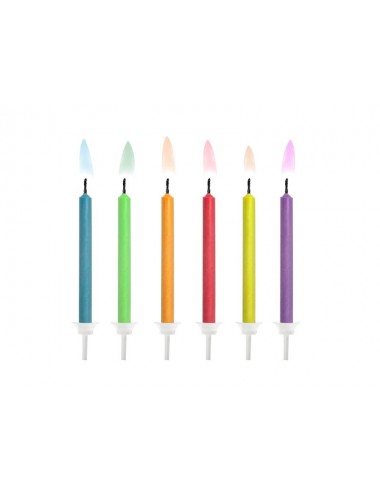 6 Colored Flame Candles