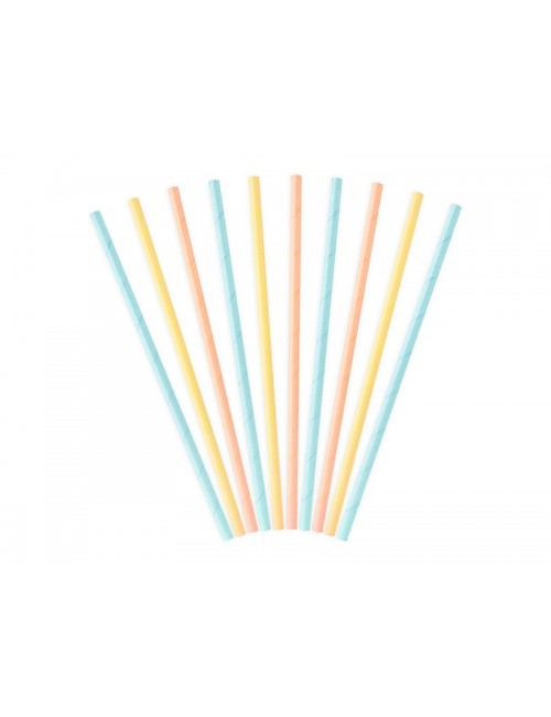 10 Pastel Straws