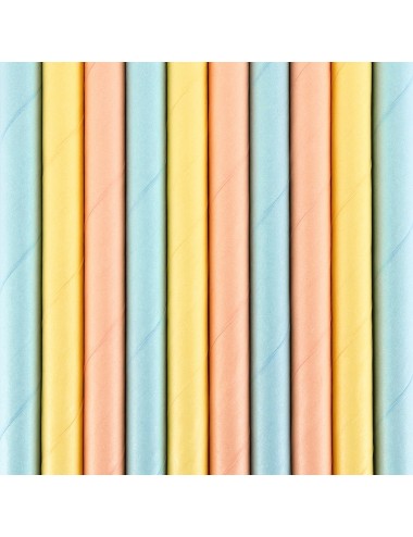 10 Pastel Straws