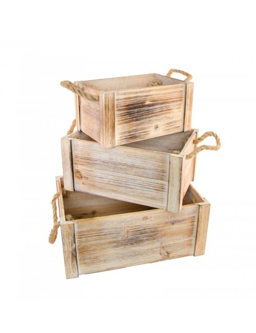 3 wooden crates