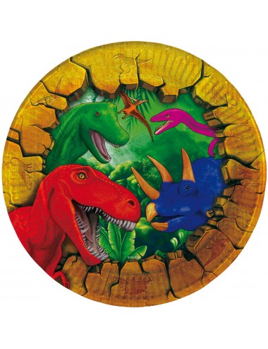 6 dinosaur plates