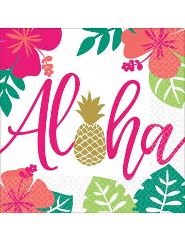 16 Serviettes 'Aloha'