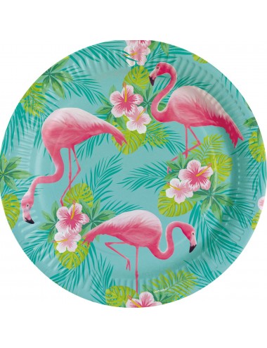 8 plates Flamingo Paradise