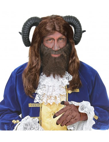 Wig 'Beast' with Horns