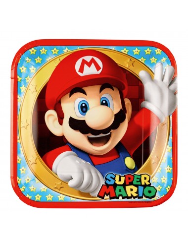 8 Assiettes Super Mario