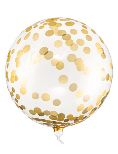 Gold Crystal Clear Balloon