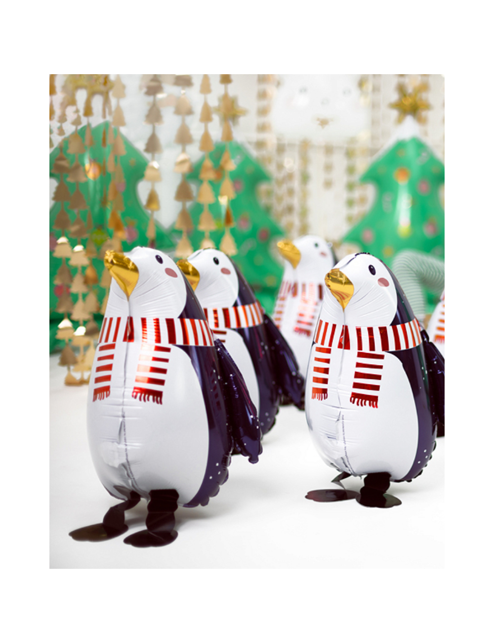 Ballon marcheur pingouin de Noël