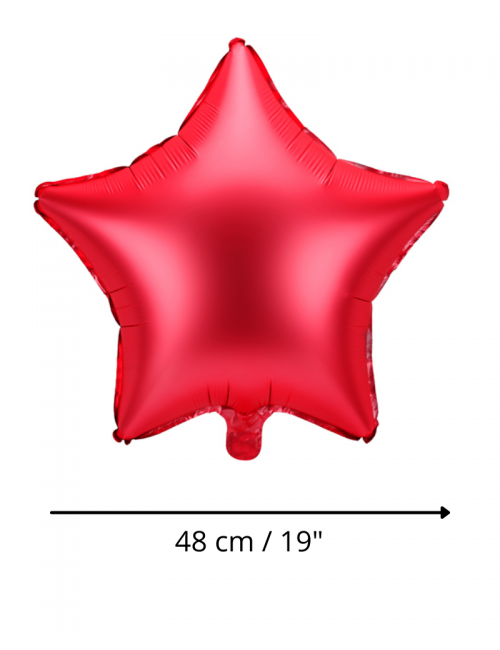 Roter Stern Ballon - 48 cm
