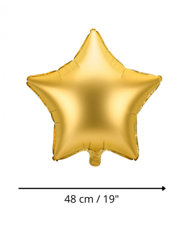 Gold Star Balloon - 48 cm