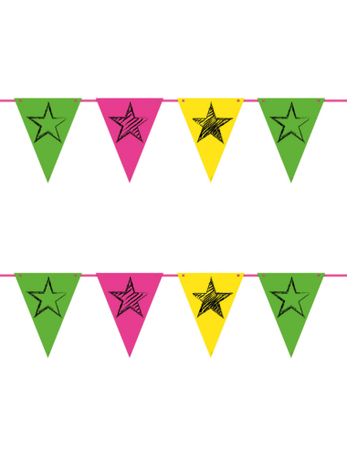 Neon Party pennant garland