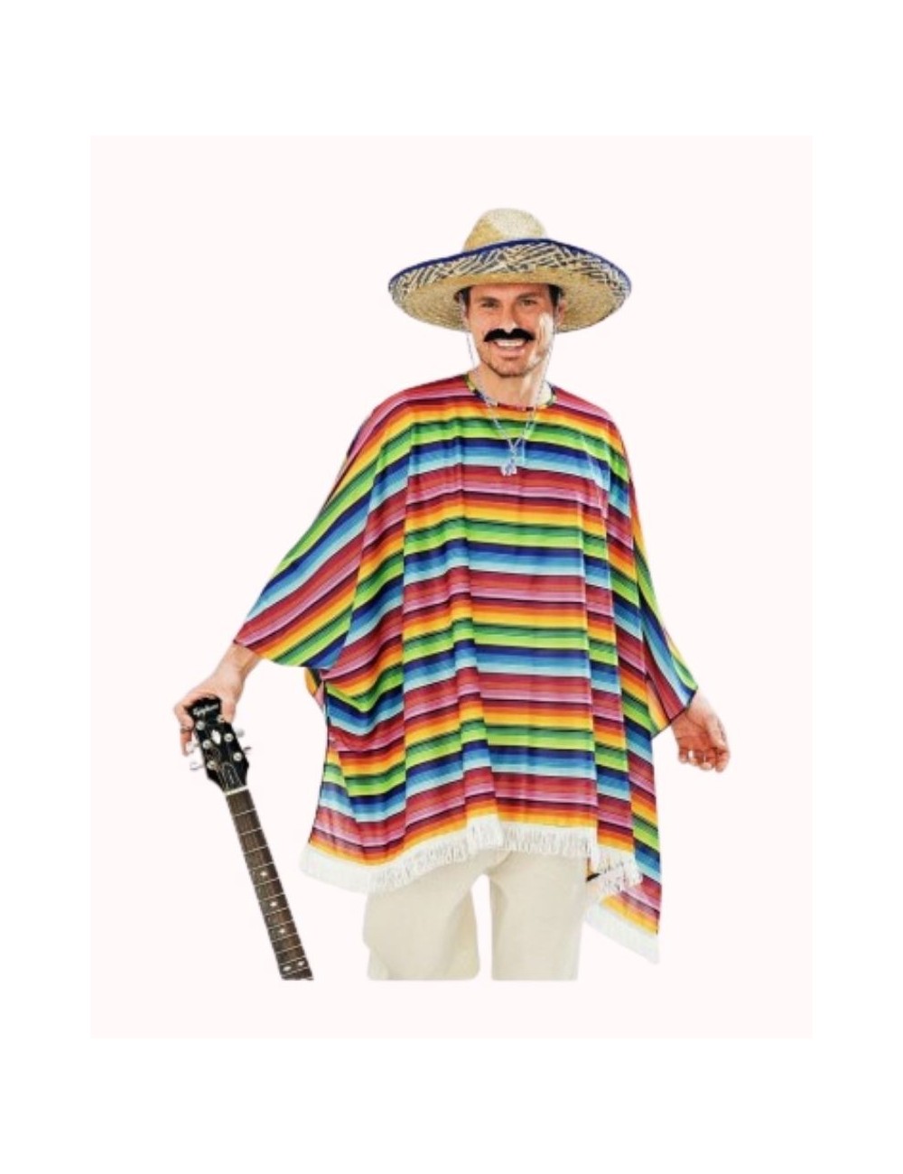Poncho et chapeau mexicain