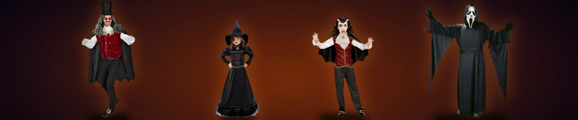 Déguisements Halloween adultes et enfants : vampire, sorcière, Scream