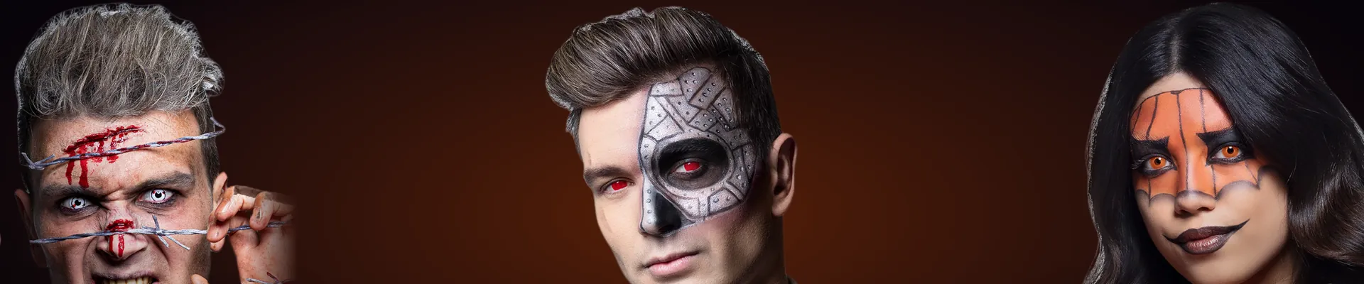 Maquillage Halloween : zombie, cyborg et citrouille