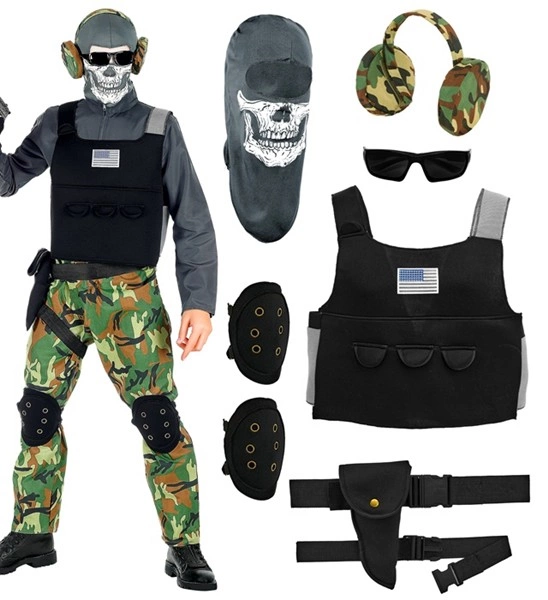 Déguisement de soldat squelette pour garçon 2