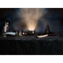 Chapeau de sorcière en velours pour femme – vue 3