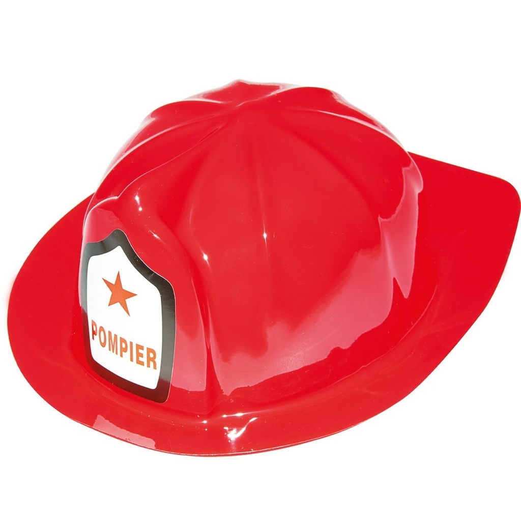 Casque de pompier rouge – vue 2