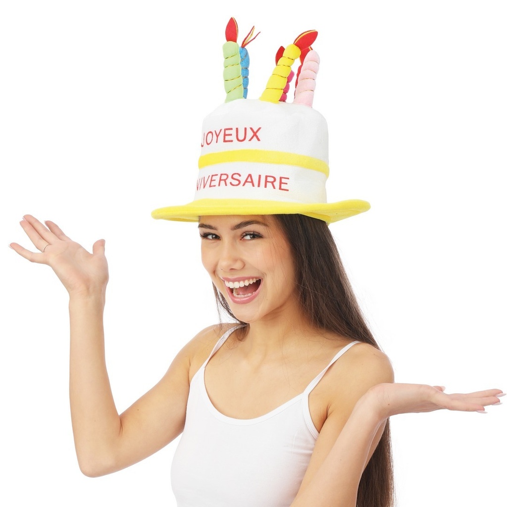 Chapeau Velours Gâteau Joyeux Anniversaire – vue 2