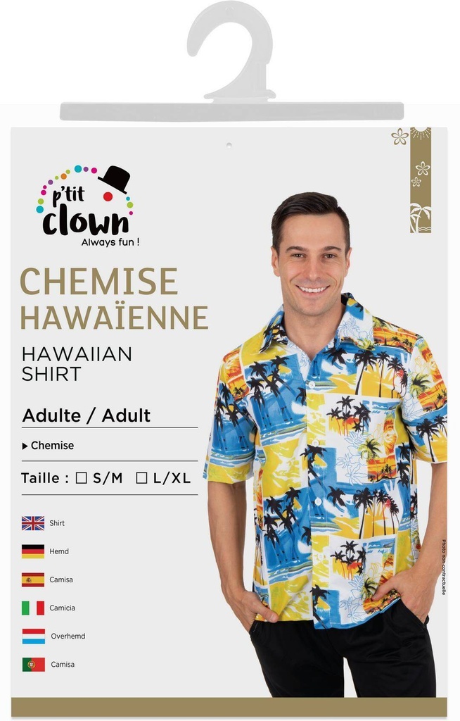 Chemise Hawaïenne palmiers - adulte - S/M – vue 2