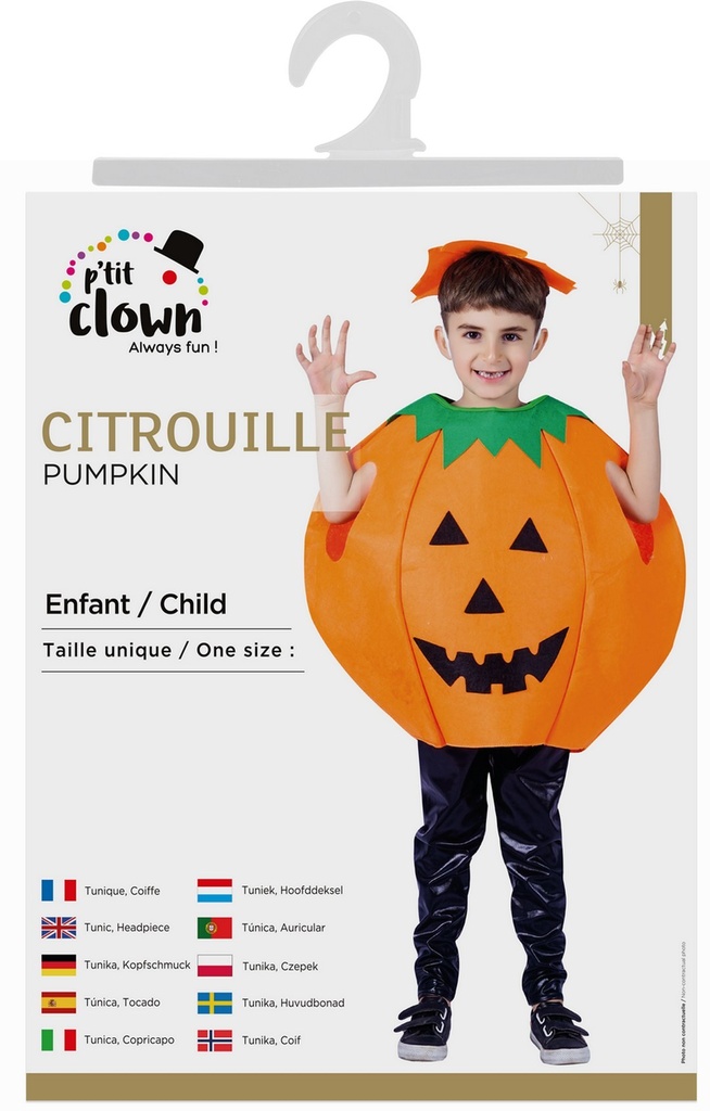 Déguisement de citrouille pour enfant - 5/6 ans – vue 2